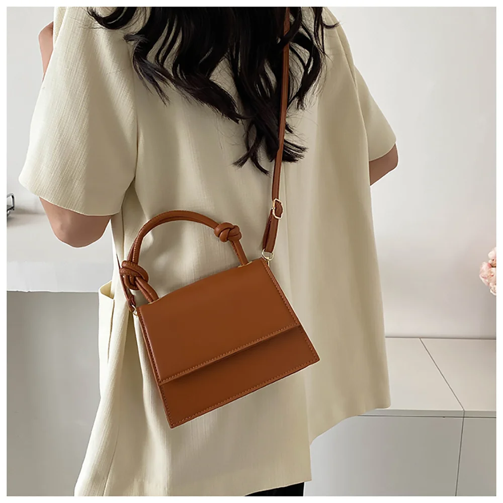 Solid Pu Leather Shoulder Bag Fashion Designer Handbags Top Handle Bags for Women Casual Crossbody Bags Luxury Bag