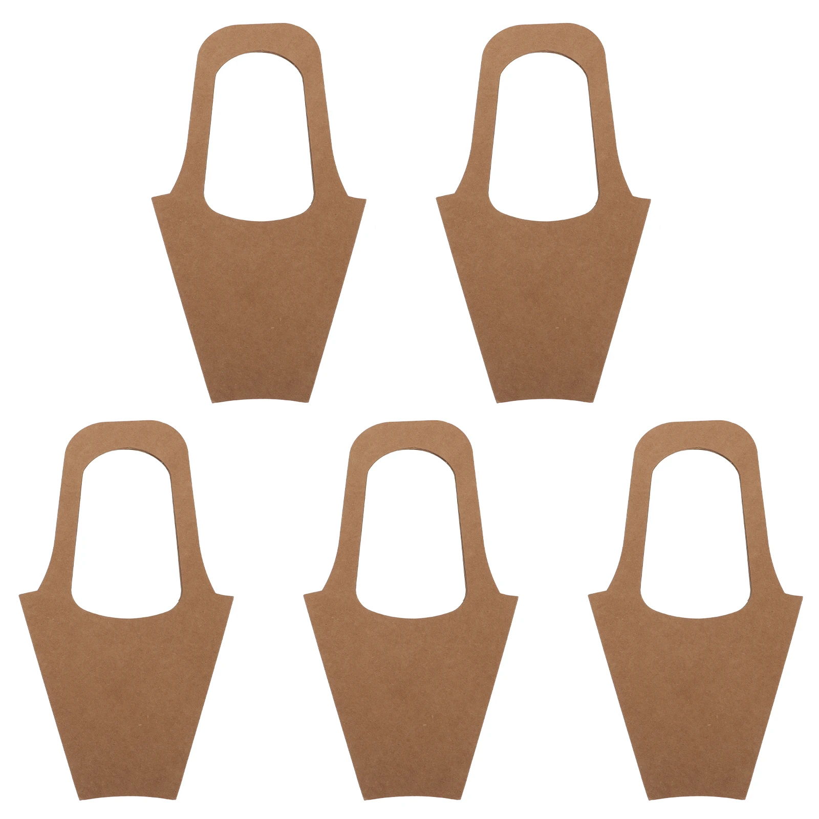 

5pcs Flower Bouquet Packaging Bags Wedding Kraft Paper Bags for Bouquets Gift Packing Lightweight Sturdy Handle Multi Function