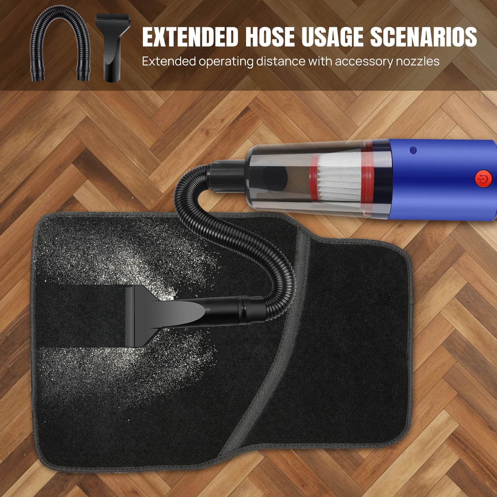 مكنسة كهربائية لاسلكية للسيارة، شفط قوي، محمولة باليد، رطبة وجافة، مكنسة كهربائية للمنزل والسيارة ذات الاستخدام المزدوج، مكنسة كهربائية صغيرة للأجهزة المنزلية