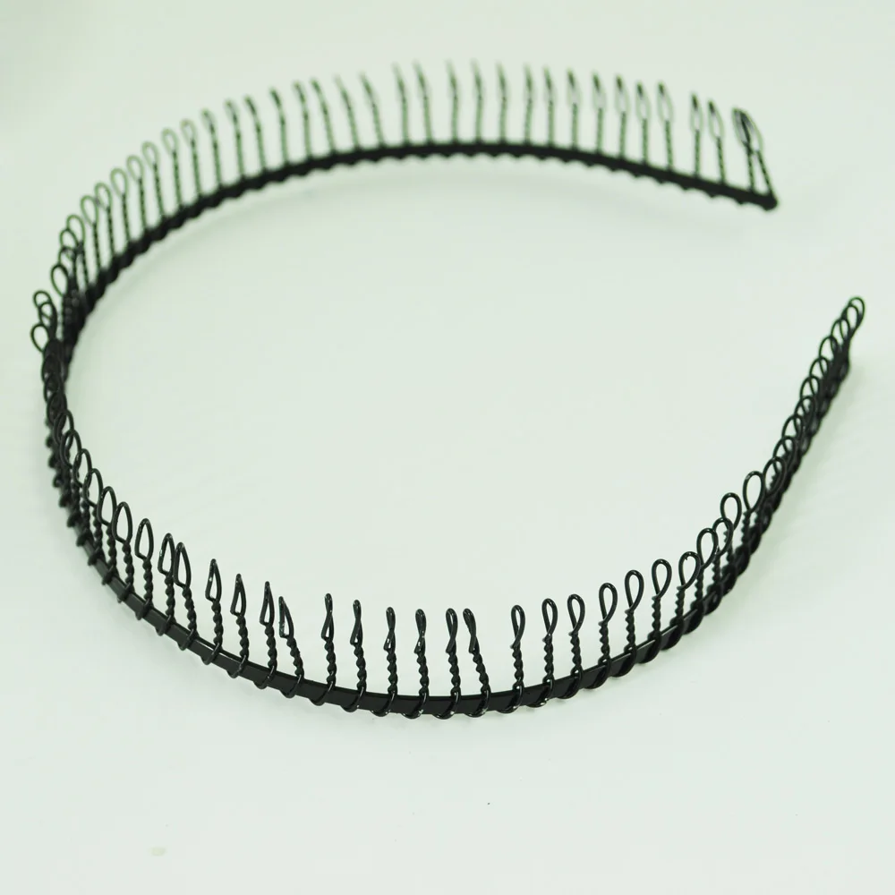 SODIAL-Diadema con peine de dientes de Metal para mujer, diadema con aro para el pelo, color negro