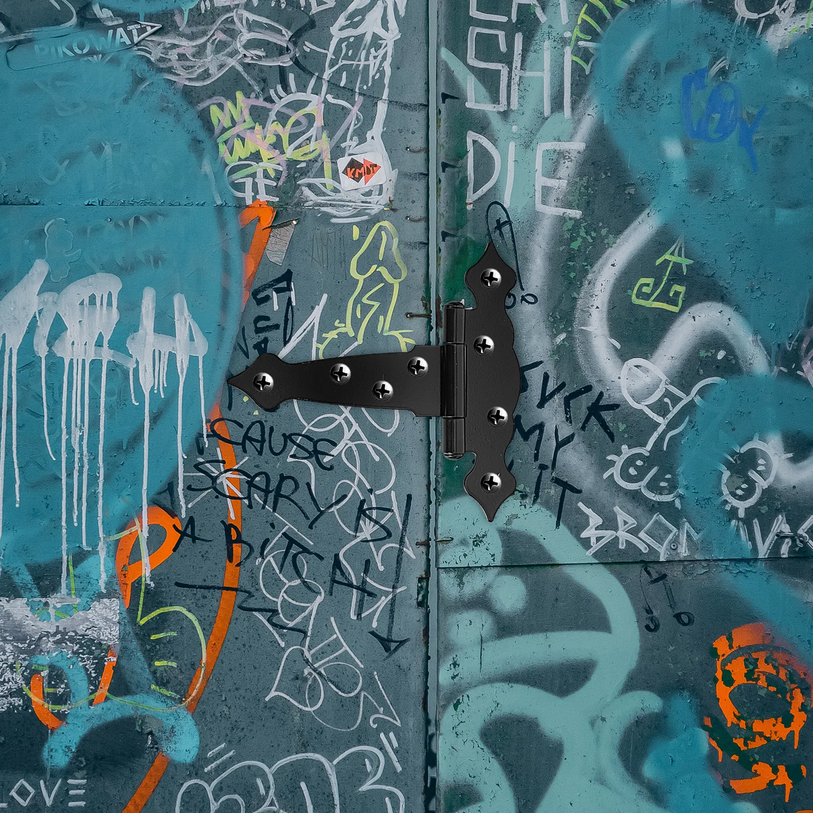 

2 set 2 Sets Iron For Barn Fence Gate Shed Cabinet Home Door Decorative Door Decorative T-Shaped Hinges Hinges