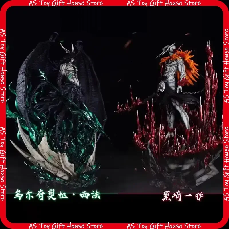 As Toy Gift House Anime Action Figure Bleach Series Kurosaki Ichigo Ulquiorra Cifer 33cm Collectible Desktop Model Toy Xmas Gift