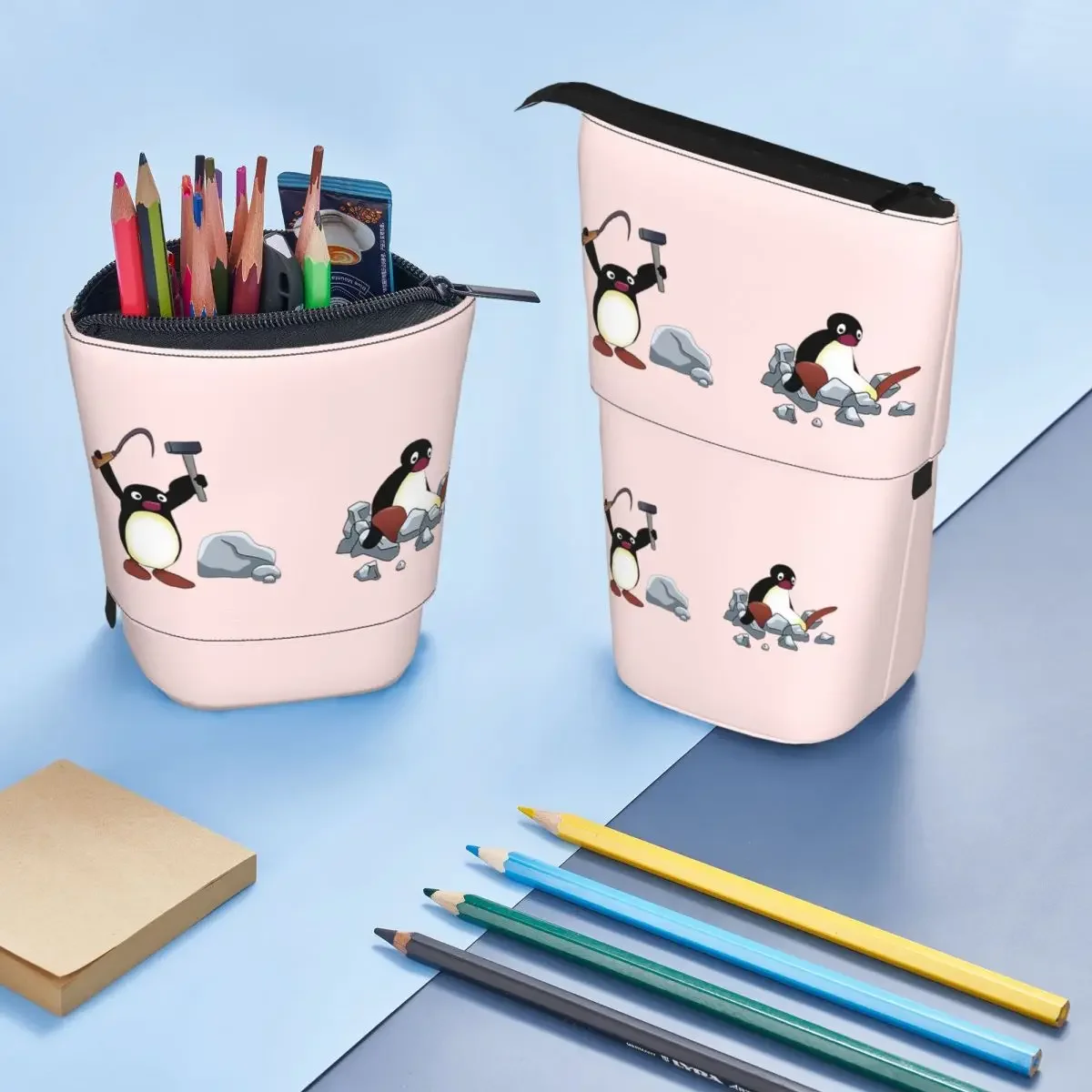 estojo-de-lapis-reversivel-angry-geologist-penguin-para-criancas-caixa-de-canetas-escolar-bolsa-de-lapis-material-de-papelaria-bolsa-porta-canetas