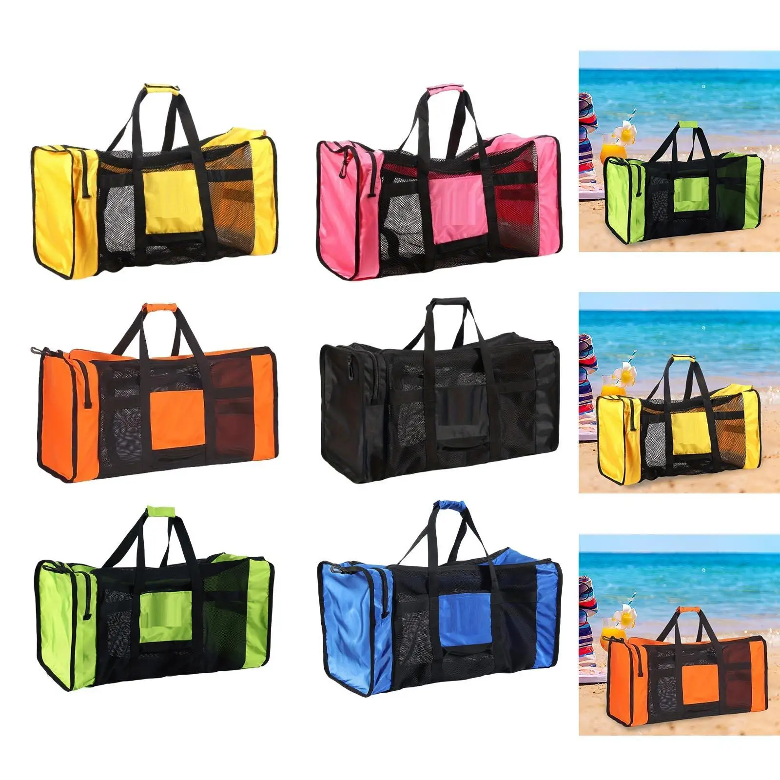 

Mesh Dive Bag Large Capacity Lightweight for Men Women Breathable Handbag Beach Tote for Snorkeling Scuba Swimming Pool Gear