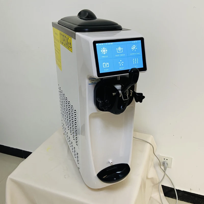 New Commercial Fully Automatic High 304 Stainless Steel Ice Cream Machine Maker 220V 1 Year Warranty Multi-Plug