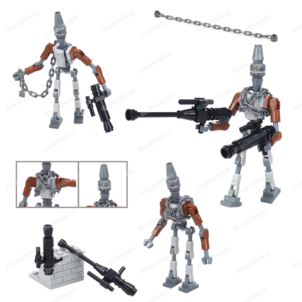 Planet Robot Building Block Assembly Moc Bounty Hunter Ig Figures Killer Weapons War Equipment Model Children Scene Gift Boy Toy