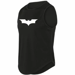 Mens Gym Clothing Mesh Fitness Singlets Black Bat Print Quick Dry Bodybuilding Tank Top Men Muscle Sleeveless Shirt Sports Vest