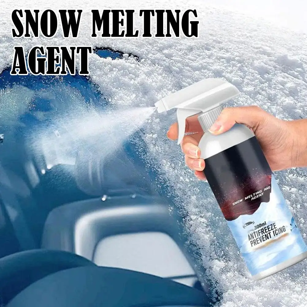 

Средство для таяния снега и удаления наледи с распылителем: мощное средство для размораживания и предотвращения обледенения автомобильных стекол, быстрое растворение льда