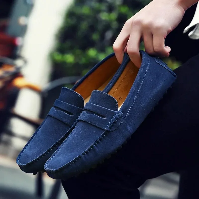 Casual Shoes Men Boat Handmade Classic Bean Slip-On Drive Footwear Soft Bottom Loafers Sneakers  Large Size 38-52 High Quality