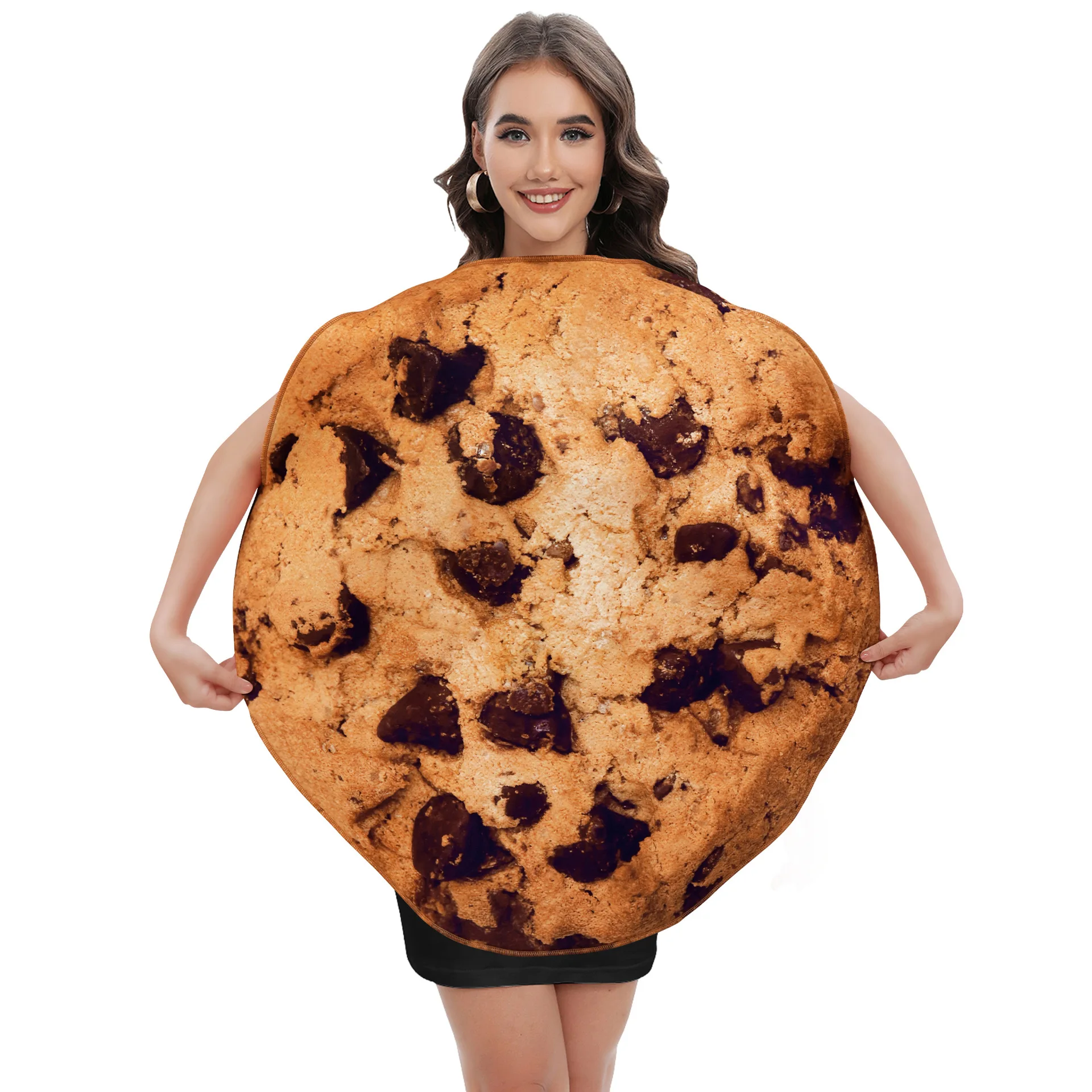 Chocolate Cookies Cosplay Costume Christmas Cookie Milk Hot Dog Print Sponge Carnival Fancy Dress Up Street of Delicacies Outfit