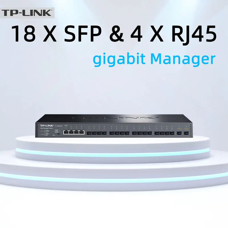 

TP-LINK Full Gigabit Web Network Management Internet Switch TL-SG2422F 18 Gigabit SFP Ports 4x1000M RJ45 Ports VLAN Interruptor