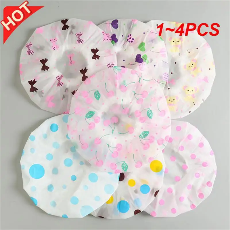 1~4PCS Printed Bath Can Be Used For A Long Time Easy To Carry Appropriate Tightness Thickened Waterproof Bath Shower