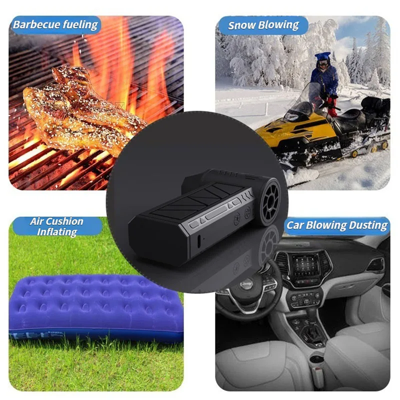 

Мини-турбовентилятор 130 000 об/мин — мощный ручной бесщеточный вентилятор для пыли в автомобилях, домах и активном отдыхе на свежем воздухе