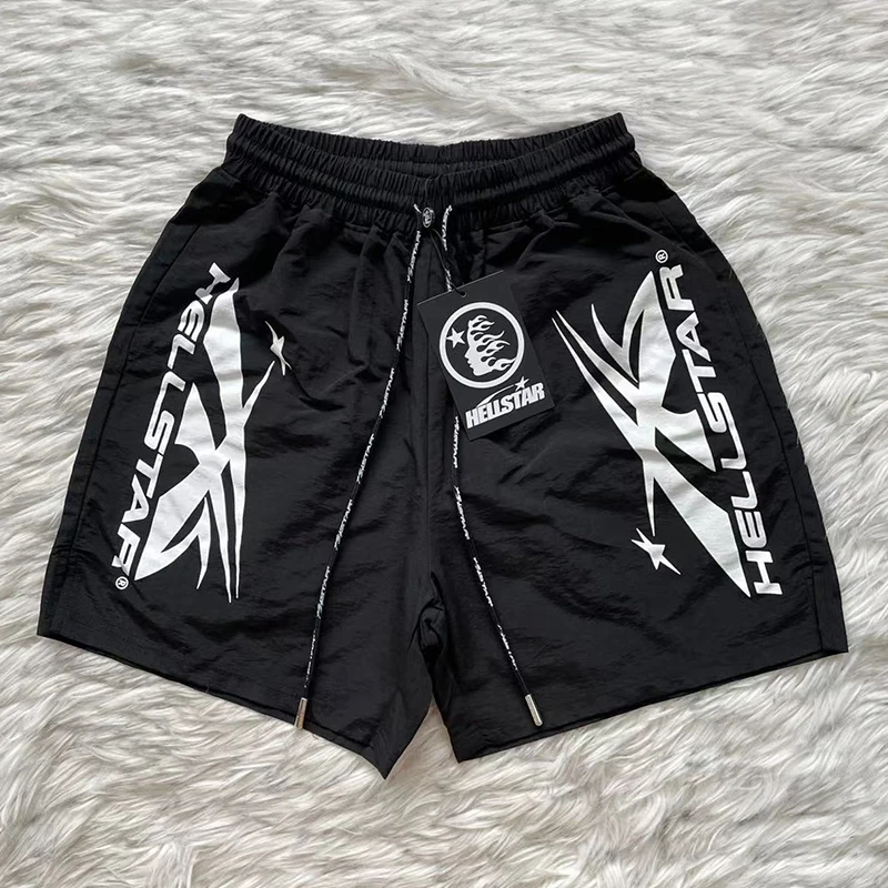 Hellstar Studios Men's Casual Sports orts Straight Leg Cotton Summer Waed Pants Comfortable Breathable Daily Wear