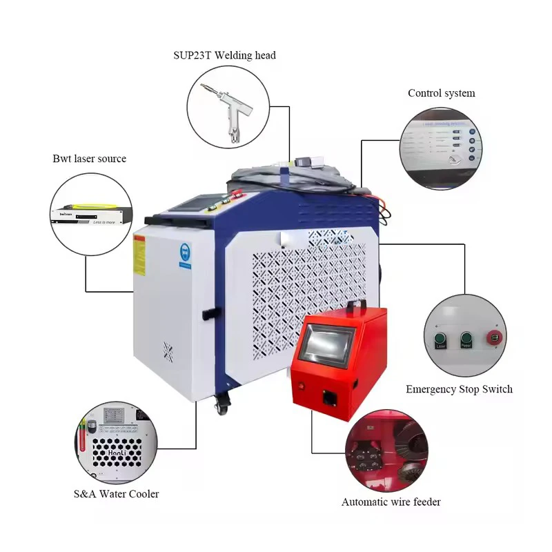 China 1500W 3 in 1 Cheapest Mini Portable Handheld Laser Welding Machine Price for Metal 4 in 1