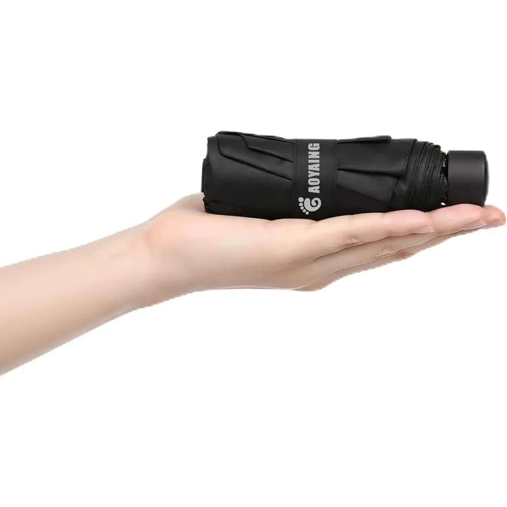 Compact Lightweight Travel Umbrella with Case - Sun & Rain Protection for Suits and Bags