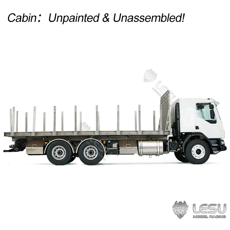LESU 6x4メタルシャーシ 1/14 2速 RCフラットベッド木材運搬車 VM FE ライトサウンドモーター ホビーリモートコントロールトラックカーモデル車両