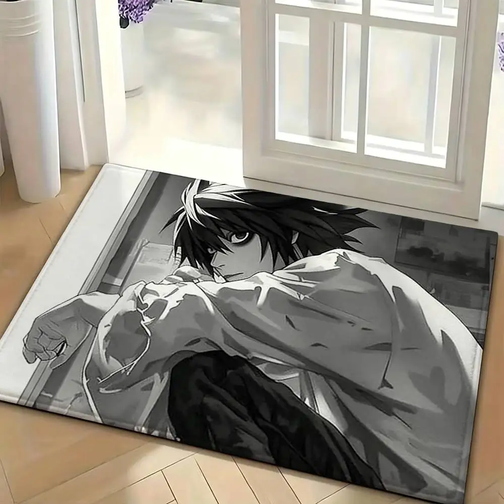 L-Lawliet D-Death Note Bedroom Decor Carpet  for Living Room Thick Plush Study Floor Mat Home Fluffy Soft Rug