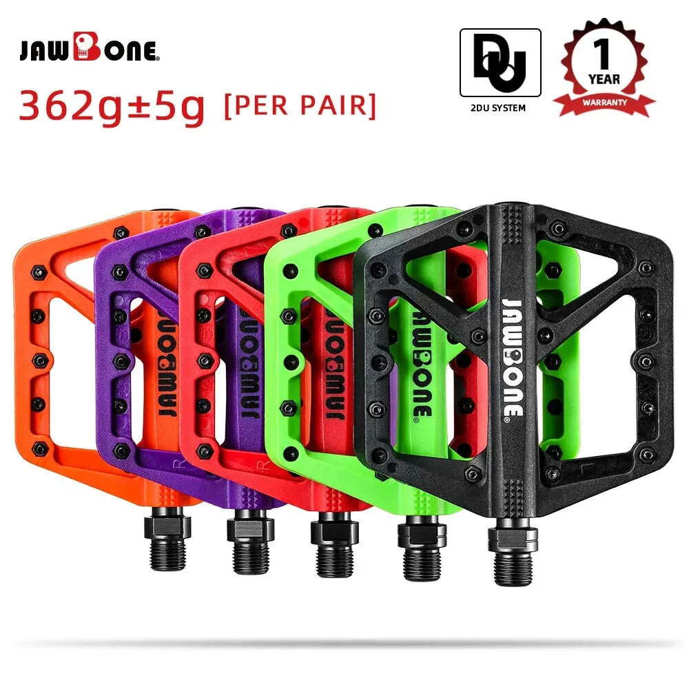 Jawbone Mountain Bike Pedals Flat MTB Pedals Nylon Fiber Bicycle Platform Pedals for Road Mountain BMX MTB Bikes Bicycle Parts