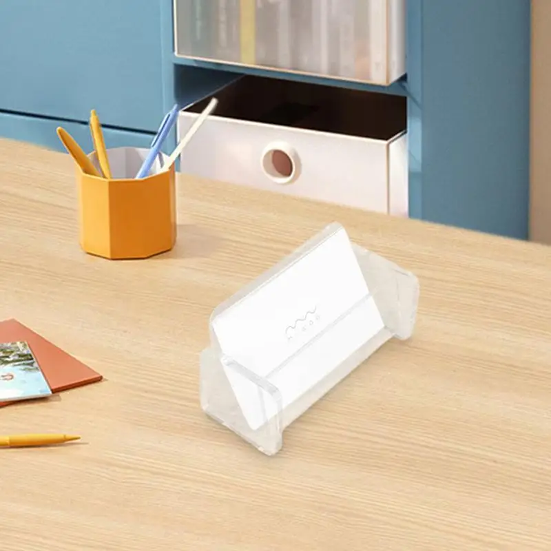 아크릴 명함 스탠드, 아크릴 비즈니스 카드홀더, 가정 회의실 및 작업 공간용 정리함