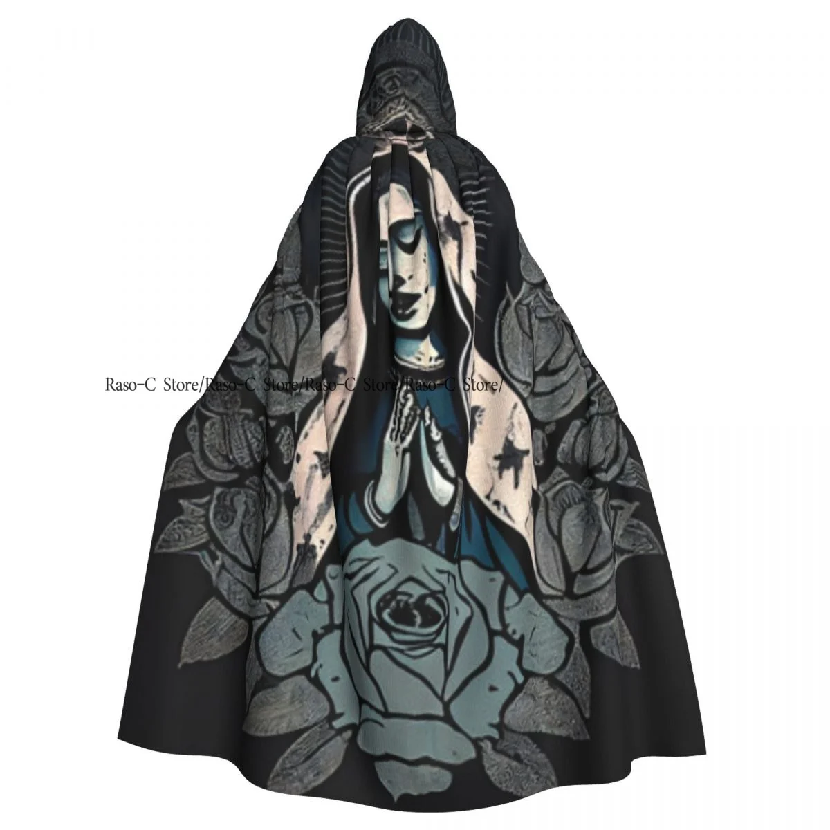 Unisex Adult Beautiful Lady Of Guadalupe Mexico Saint Holy Faith Cloak with Hood Long Witch Costume Cosplay