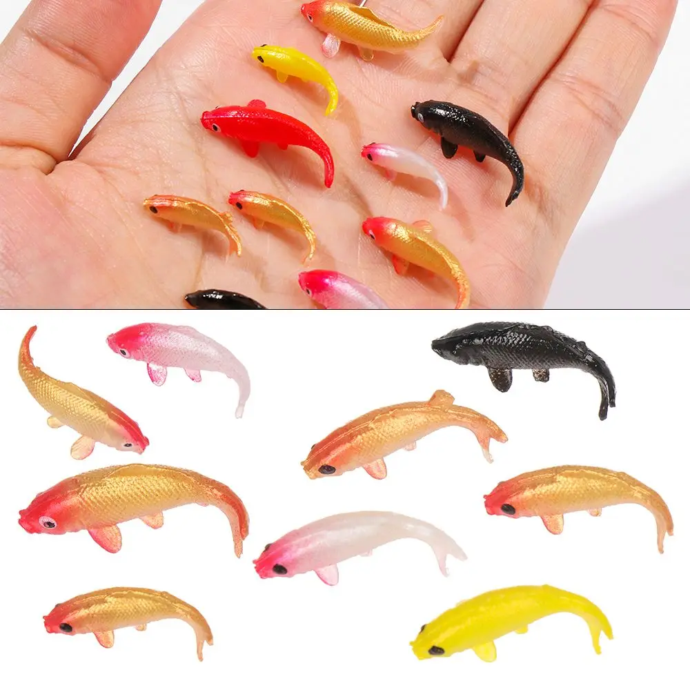 

5pcs DIY Goldfish Tank Pretend Play Mini Koi Fishing Net Miniature Goldfish Fishing Rod