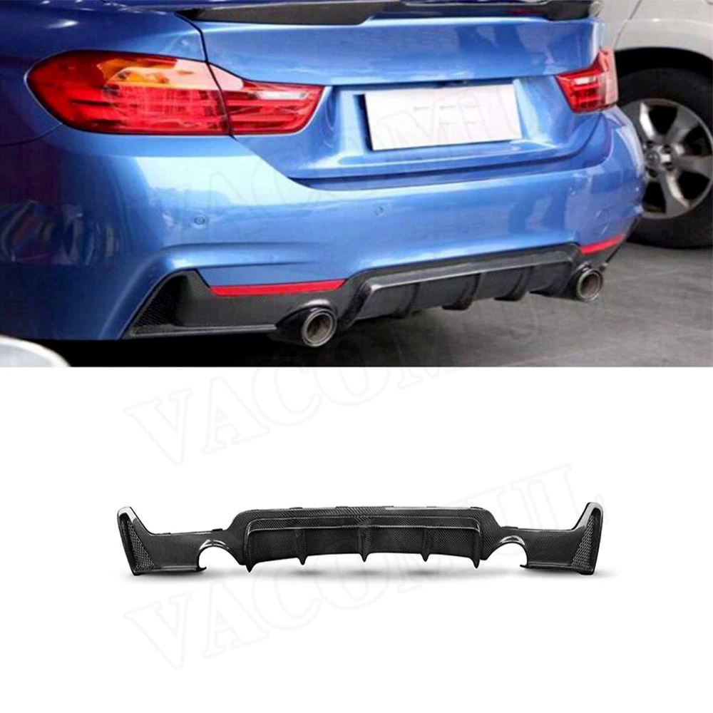 Задний диффузор VACOMUL из углеродного волокна для BMW 4 серии F32 F36 M Sport M Tech 2012-2018, глянцевый задний бампер из АБС-пластика, диффузор, спойлер