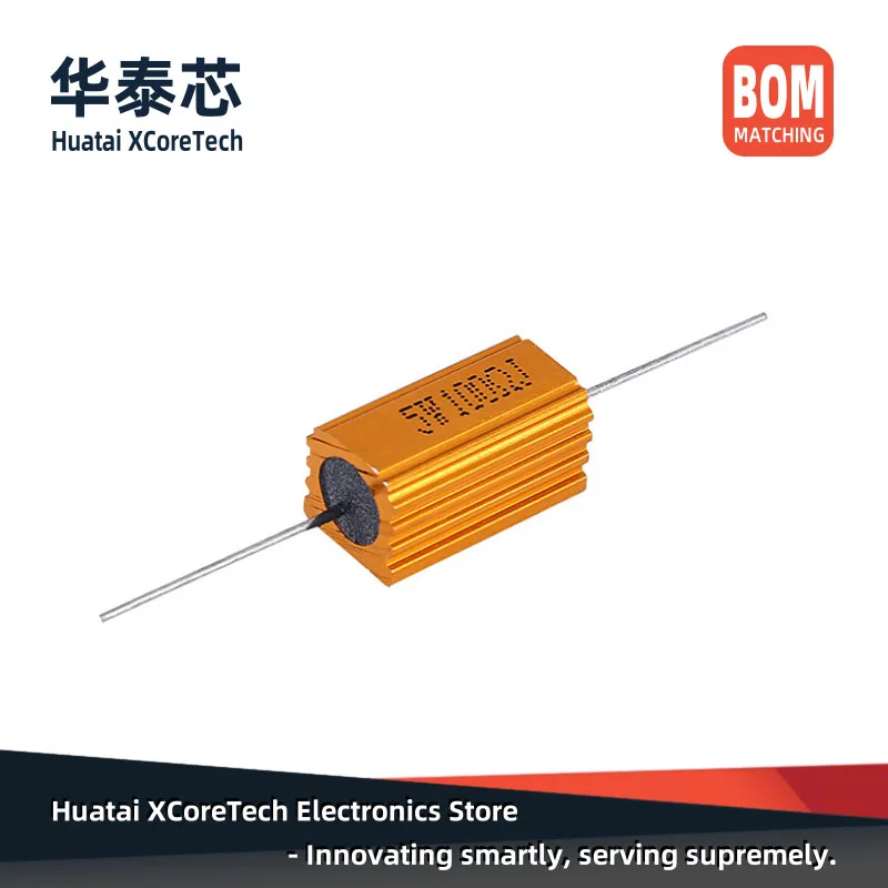 金メッキアルミニウム抵抗器,5w,rx24,5%,7.5kΩ,8kΩ,10kΩ,12kΩ,15kΩ,18kΩ,20kΩ,22kΩ,30kΩ,33kΩ,39kΩ,47kΩ,50kΩ,75kΩ,80kΩ,100kΩ,4個