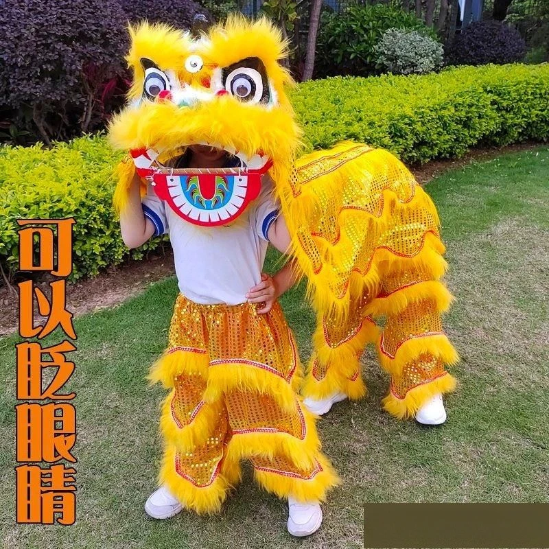 

Adult Couple Dragon and Lion Dance Props Wool Southern Costume Performance