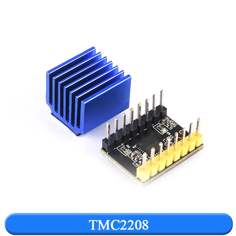 Controlador de Motor paso a paso con disipador de calor, piezas de impresora 3d, 2.5A, 256, división, impresión silenciosa, TMC2208, TMC2209,