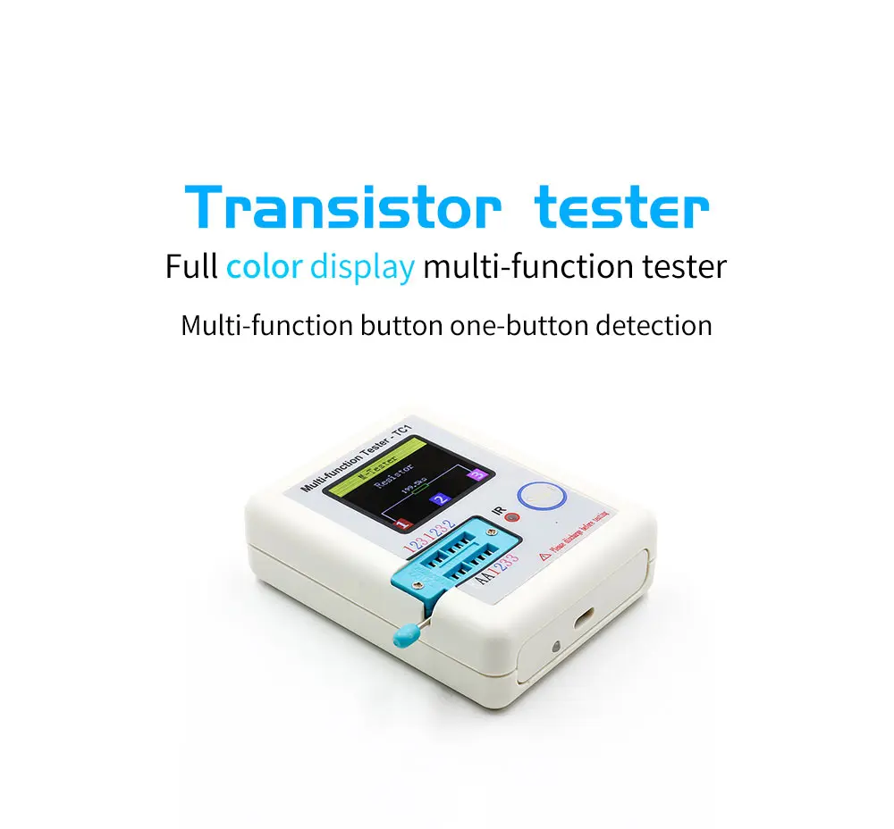 Imagem -04 - Multifuncional Transistor Tester Diodo Triode Capacitor Resistor Test Meter Full Color Display Gráfico Lcr-tc1