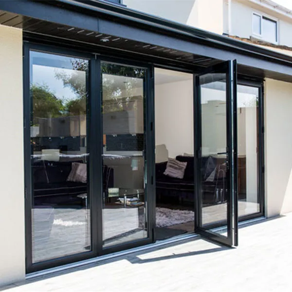 

Раздвижная стеклянная дверь-гармошка для террасы с индивидуальной отделкой, водонепроницаемая, из алюминия, с готовой поверхностью и нейлоновой сеткой для комнаты