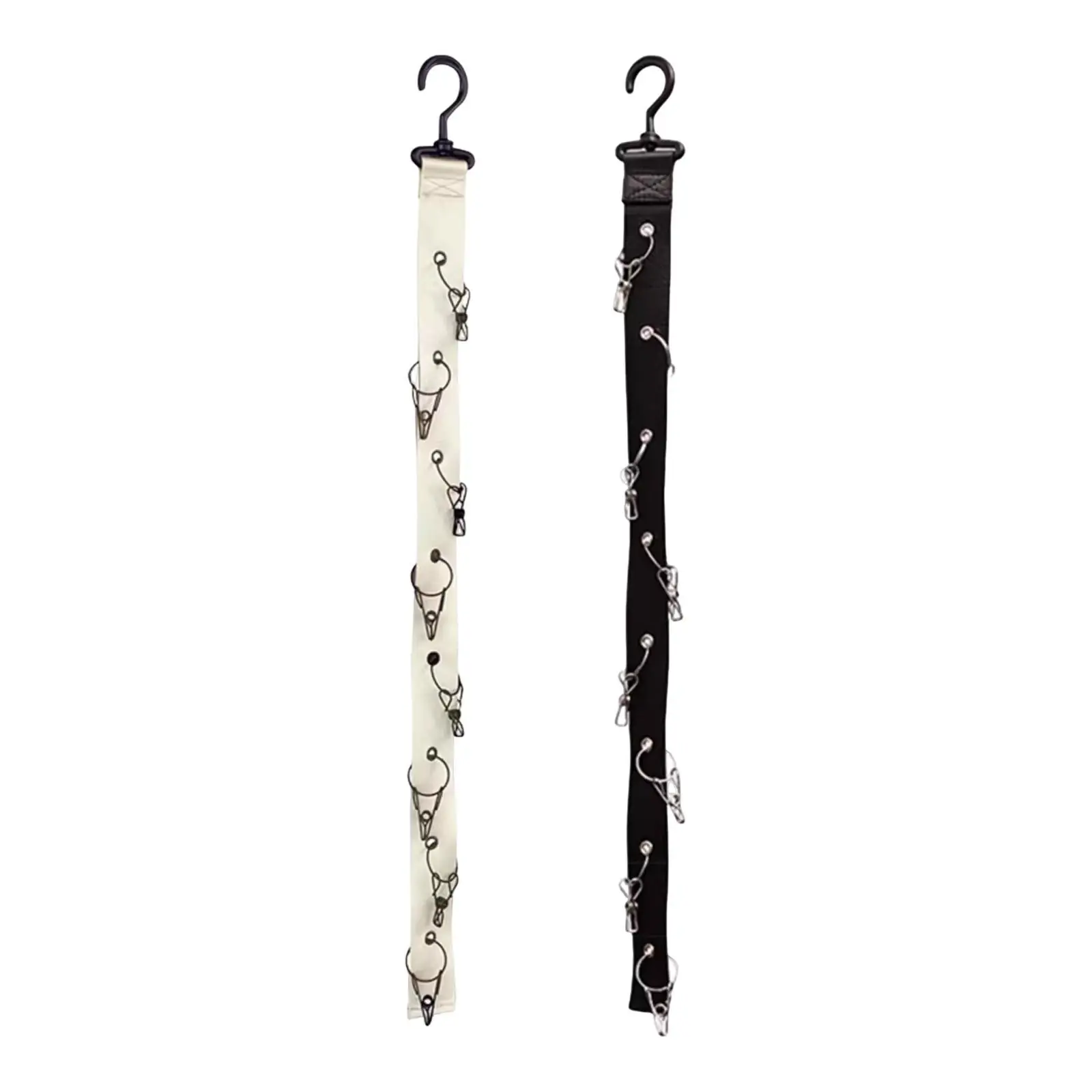 منظم تعليق الدمية، حامل حيوانات محشو معلق، متانة وعملية مع مشابك، حزام عرض لتخزين الدمى فوق الباب