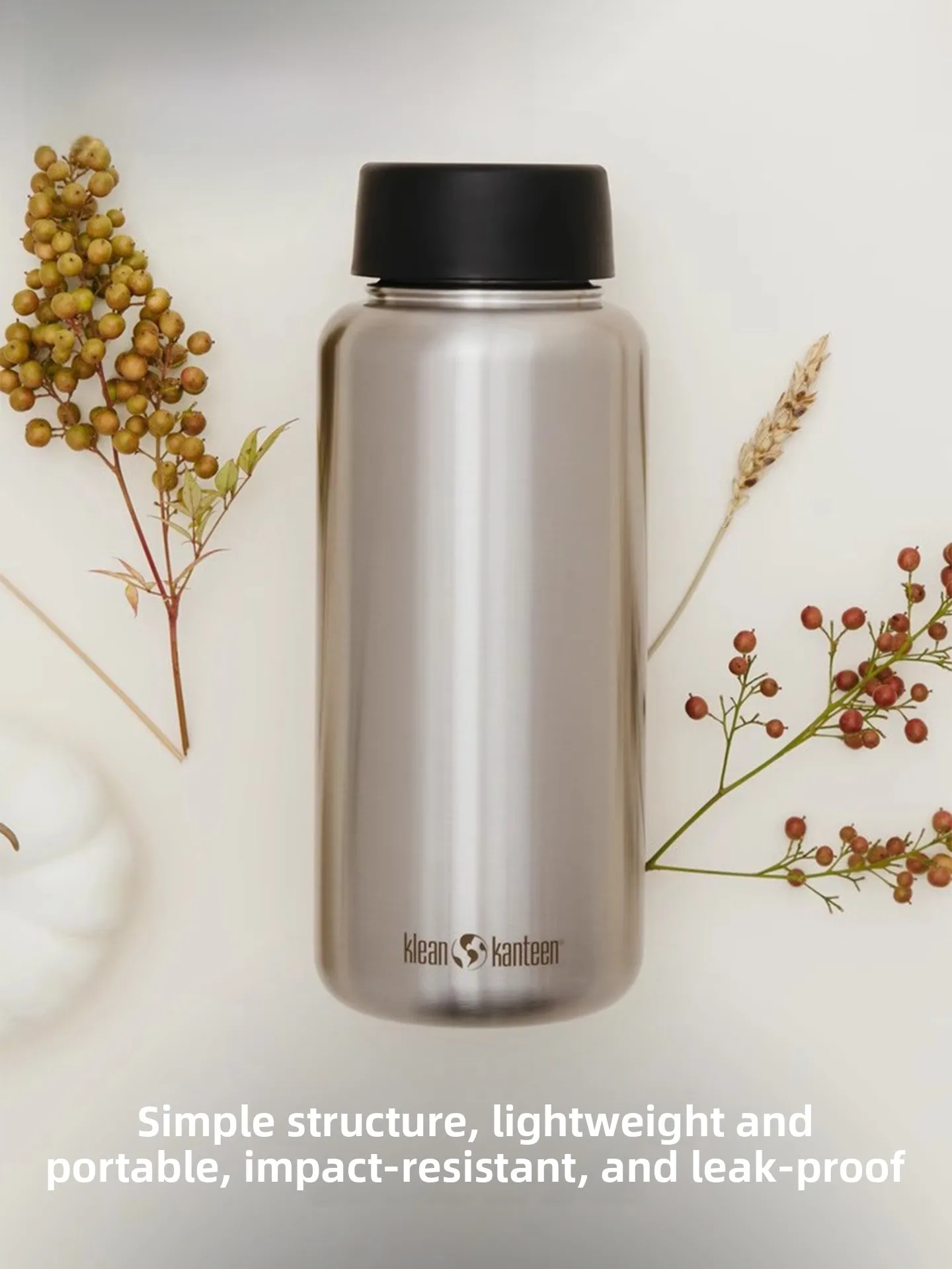 

Klean Kanteen Нержавеющая сталь Спорт на открытом воздухе Fitn Чашка для воды Портативная дорожная кружка Большая емкость для взрослых ex Металлическая чашка для воды...