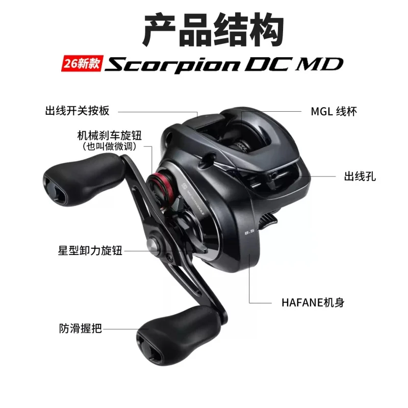 2026 Original New Shimano Scorpion DC MD 200XG 201XG 200HG 201HG