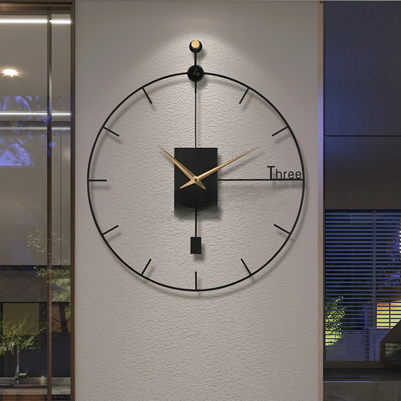 

Очень большие настенные часы для гостиной, современный дизайн, художественные электронные настенные часы, минималистичные золотые, черные украшения Saat