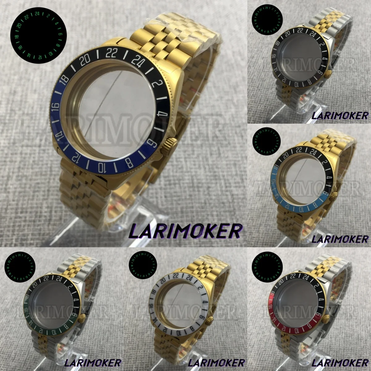 Domed Sapphire Glass Tactical Frog FX-Diving 40mm Case Luminous Bezel Stainless Steel Strap Fit NH35 NH36 ETA2824 PT5000