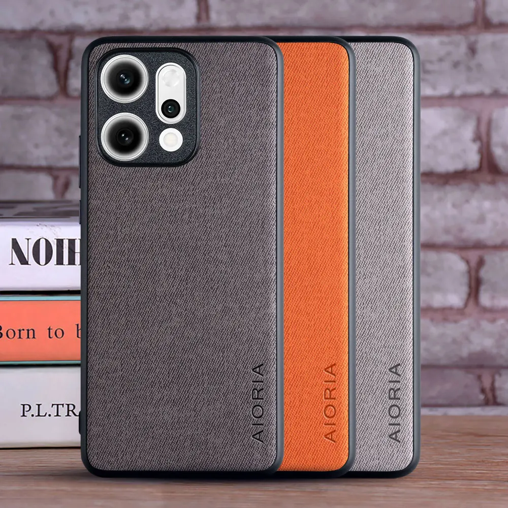 Case for Oppo Reno14 Reno13 Reno11 Reno10 Reno8 Reno 14 13 12 11 F 10 8 T Pro 5G coque Luxury textile Leather phone case funda