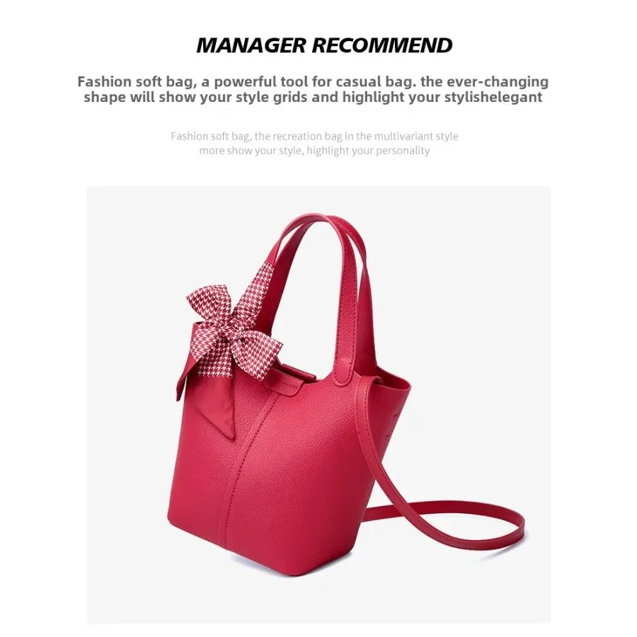 Bucket bag women's classic models fashion simple handbag bag casual senior sense vegetable basket crossbody bag