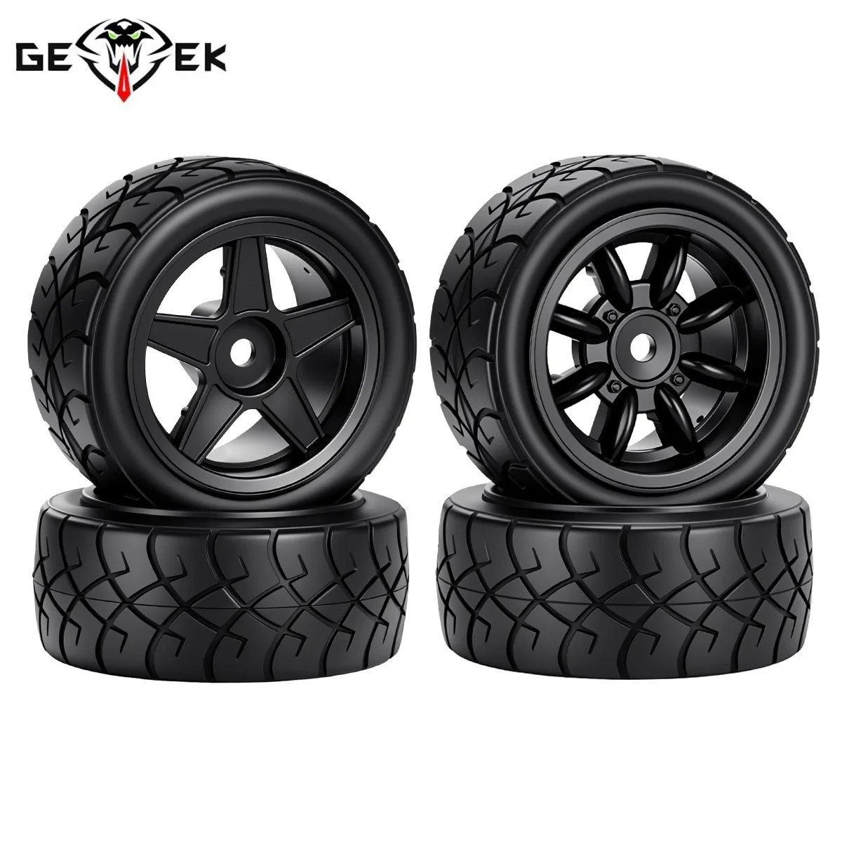 57MM Rubber Tire Plastic Wheels Rim with 12mm Hex for 1/10 1/12 for RC Rally Racing Car TAMIAY M03 M04 M05 MB01 MF01 XM01 SW01