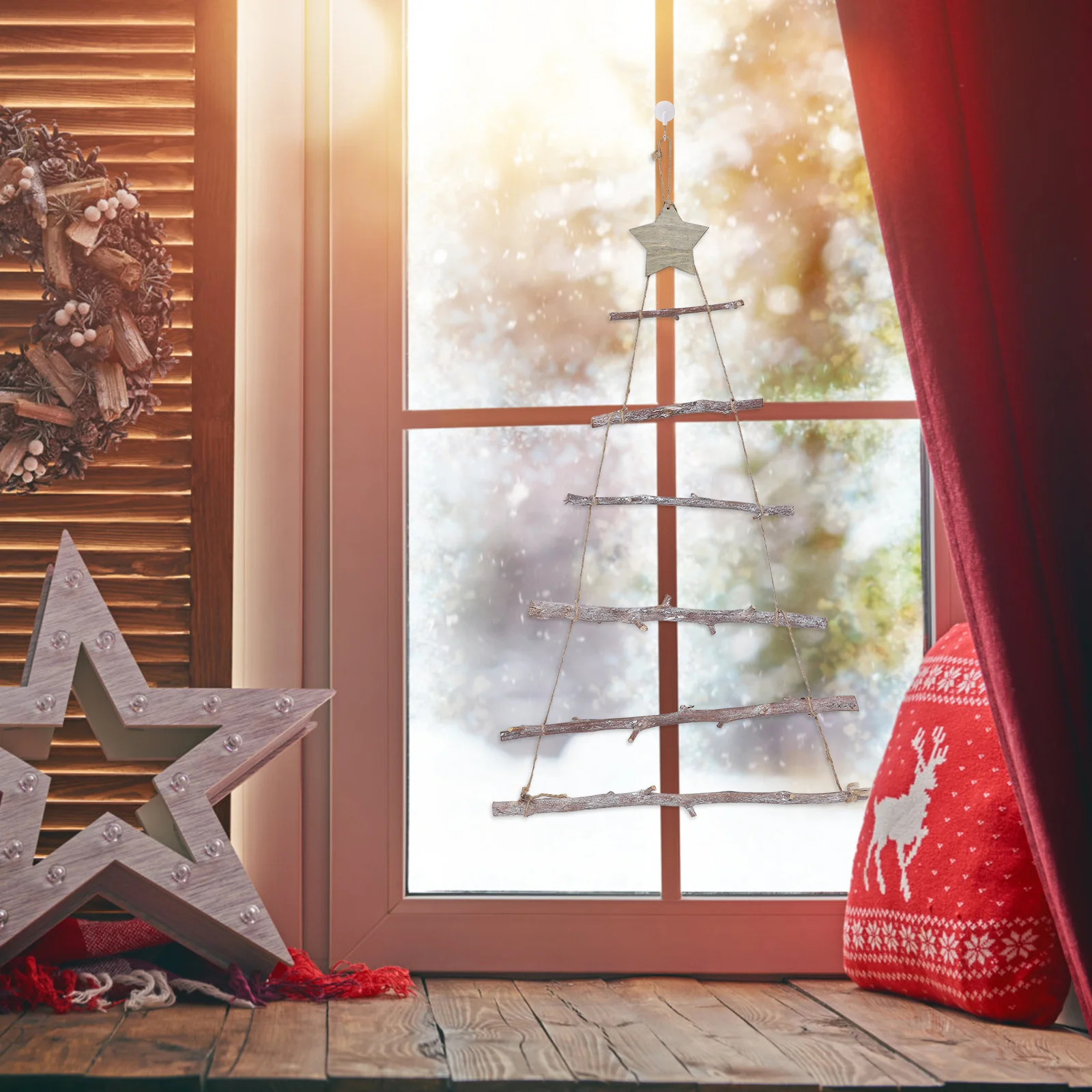 

Christmas Hanging Ornament Wood Material Lightweight Xmas Tree Ornament Festival Hanging Decor Decorative Xmas Supply