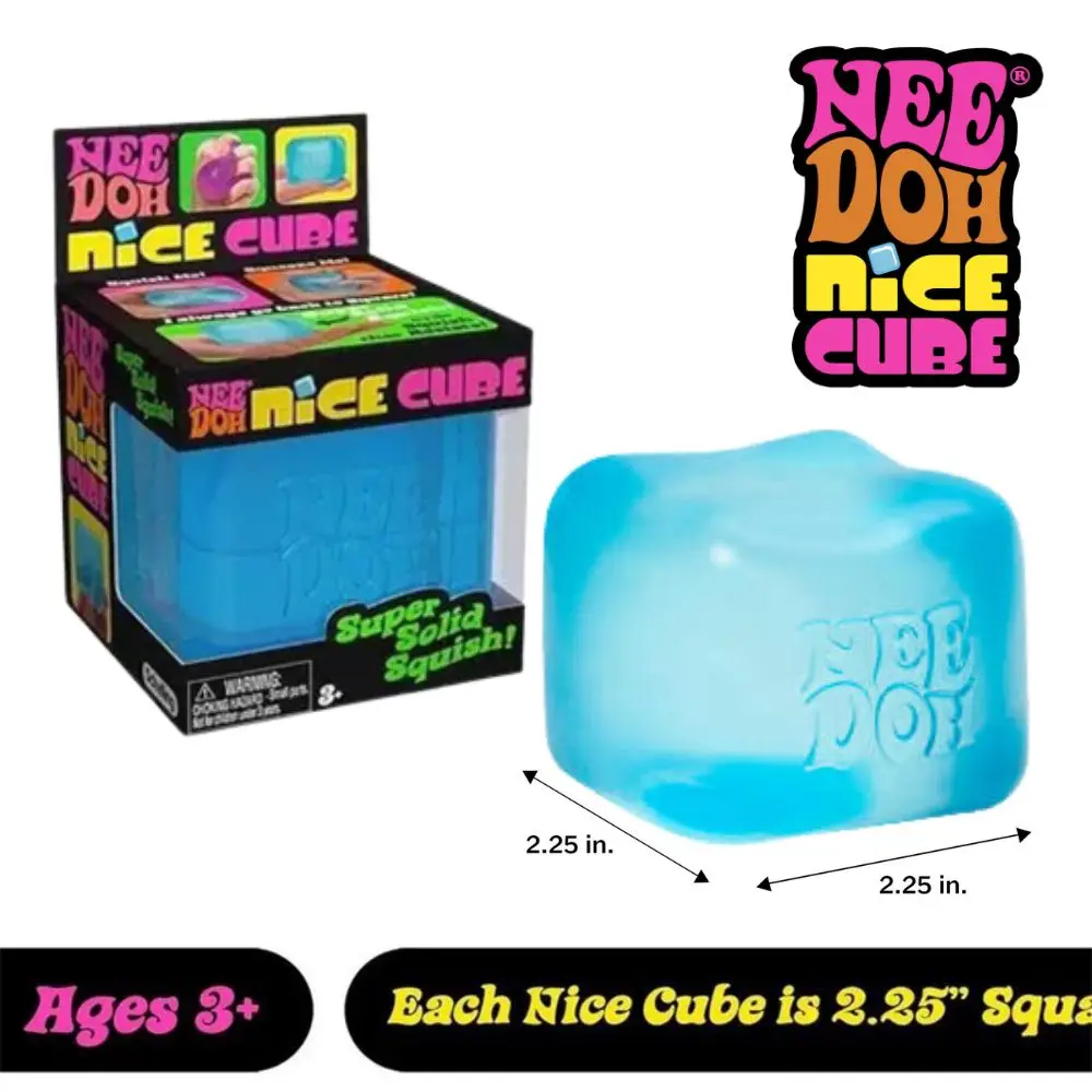 

Новинка 2026: Сенсорная игрушка-антистресс NeeDoh Nice Cube 2.25 дюйма, суперпрочная, для снятия тревоги и успокоения, для детей и взрослых
