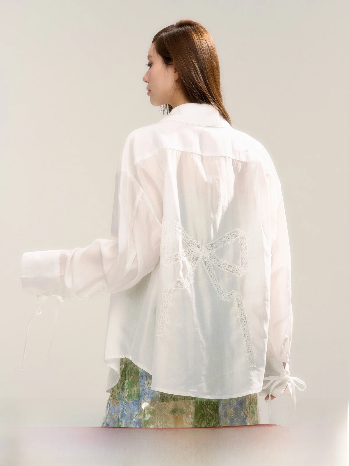 

Легкая женская блузка SASSY MOODY Island Breeze свободного кроя с вышивкой, кружевом и узлами, из смесового шелка, с длинными рукавами, дышащая