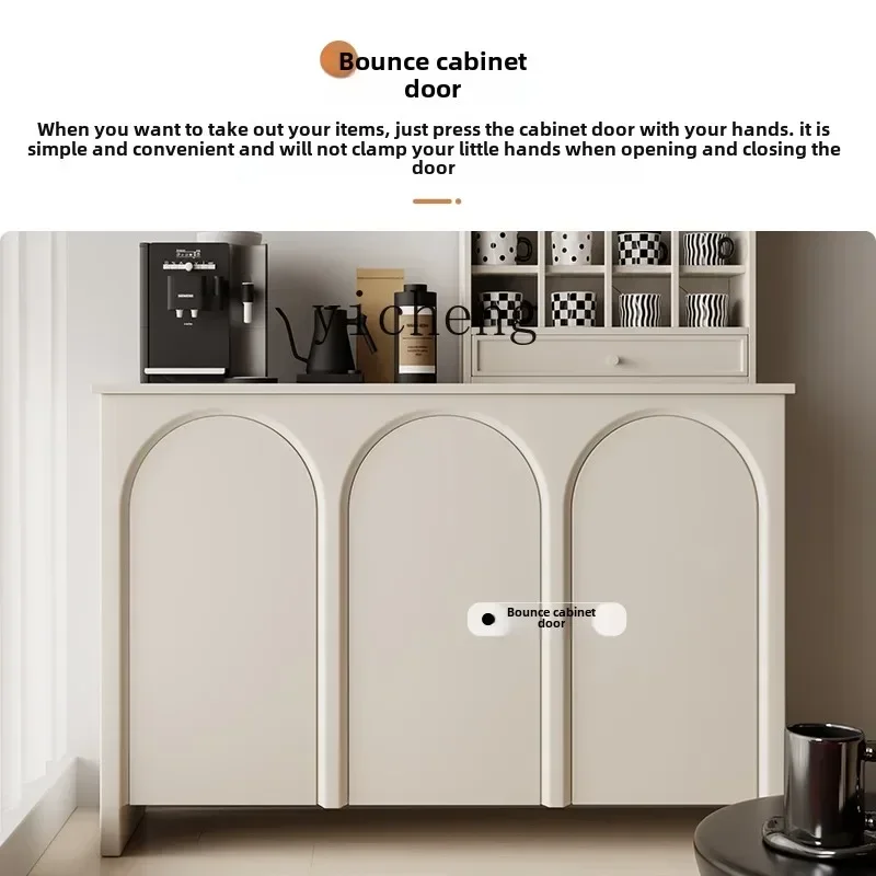 r9.2- solid wood dining side cabinet integrated against the wall, locker household living room dining room chest cabinet