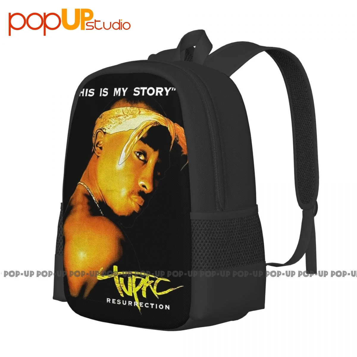 2Pac Shakur Tupac Resurrection 2003 Movie Backpack Large Capacity Newest Swimming Personalised Large Capacity