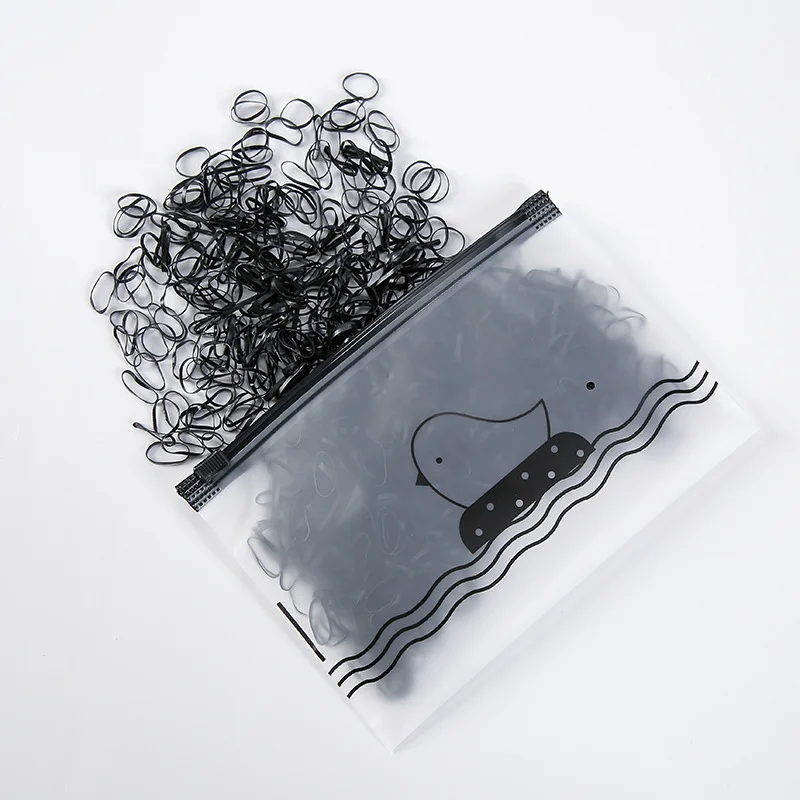 1000/2000 Stuks Kleur Kinderen Wegwerp Rubberen Band Zwart Transparant Hoge Elasticiteit Geen Schade Aan Haar Haaraccessoires Hoofdband