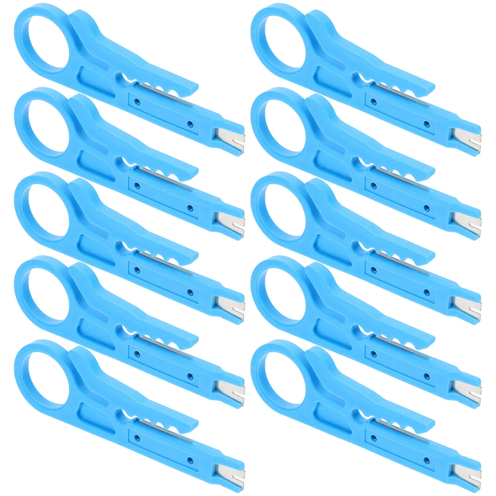 10Pcs Wire Strippers Mini Efficient Network Cable Stripper Tool for Rj45 Cat6 Utp Telephone Lines Cable Strippers Tool