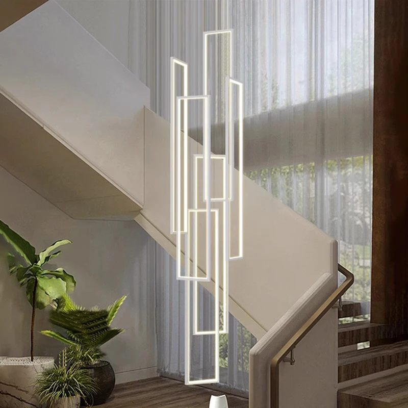 Modern home decor led lights pendant light lamps forstaircase Chandeliers for living room hanging light indoor lighting