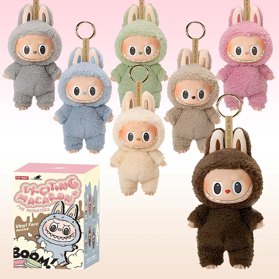 16cm Labubu The Monsters Heartbeat Macaron Enamel Face Cute Stuffed Pvc Figurine Tabletop Ornament Kawaii Toy Kid Christmas Gift