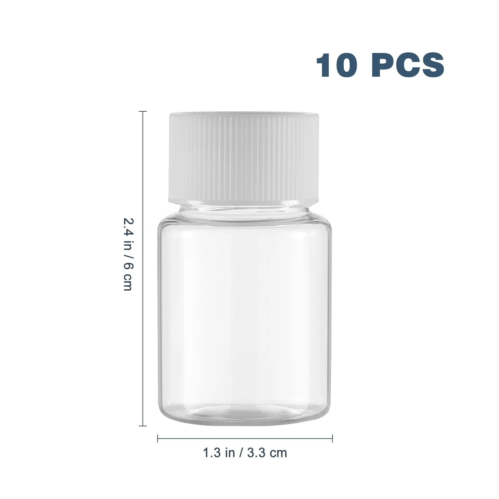 10 Pcs Sample Bottles Travel with Lids Portable Small Vials Medicine Containers Empty